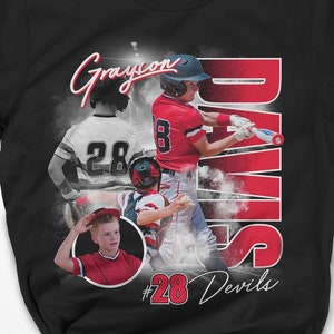 Custom Baseball Player Shirt, Custom Name Baseball Shirt, Baseball Mom Custom Shirt, Bootleg Baseball, Team Name, Senior Night